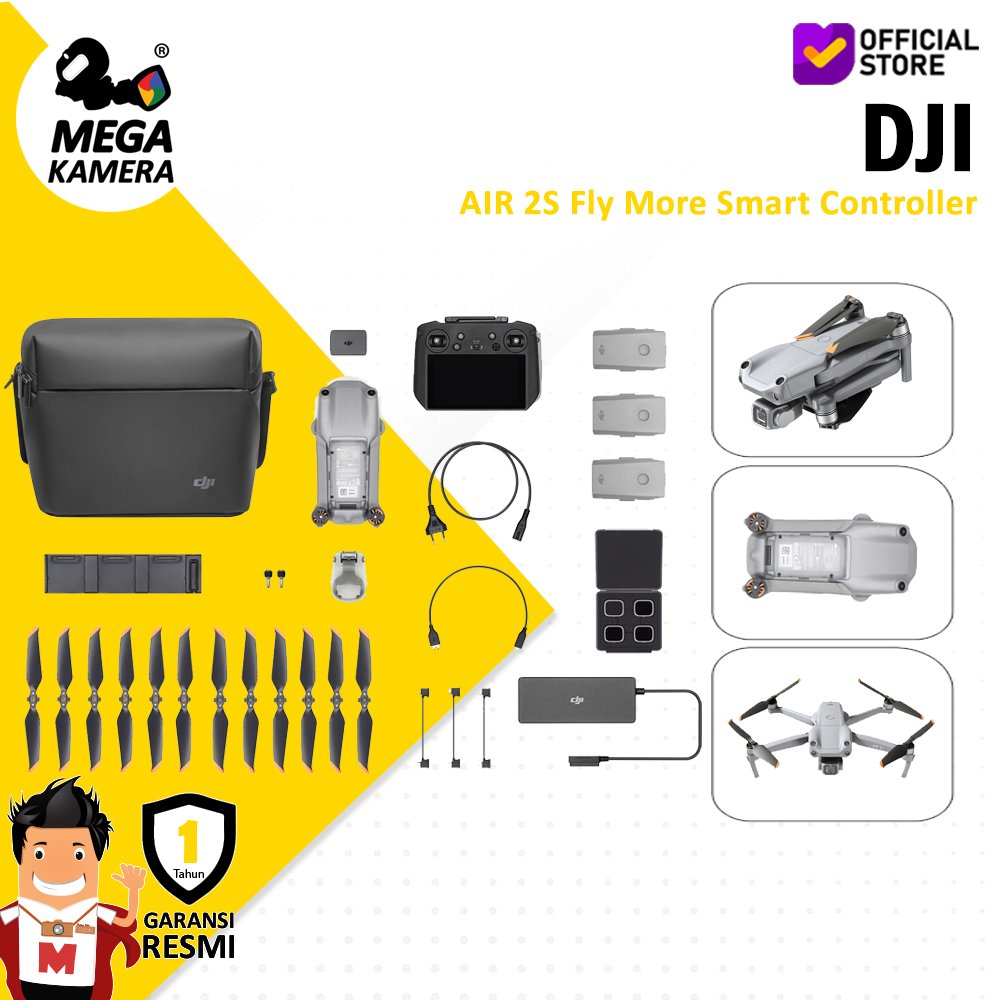 DJI Air 2S Drone Fly More Combo With Smart Controller – Megakamera.com